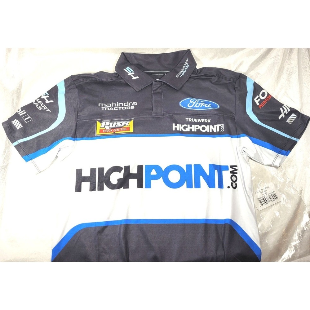 Nascar Chase Briscoe Stewart Haas Racing Team Highpoint Polo Crew Shirt - Small‎